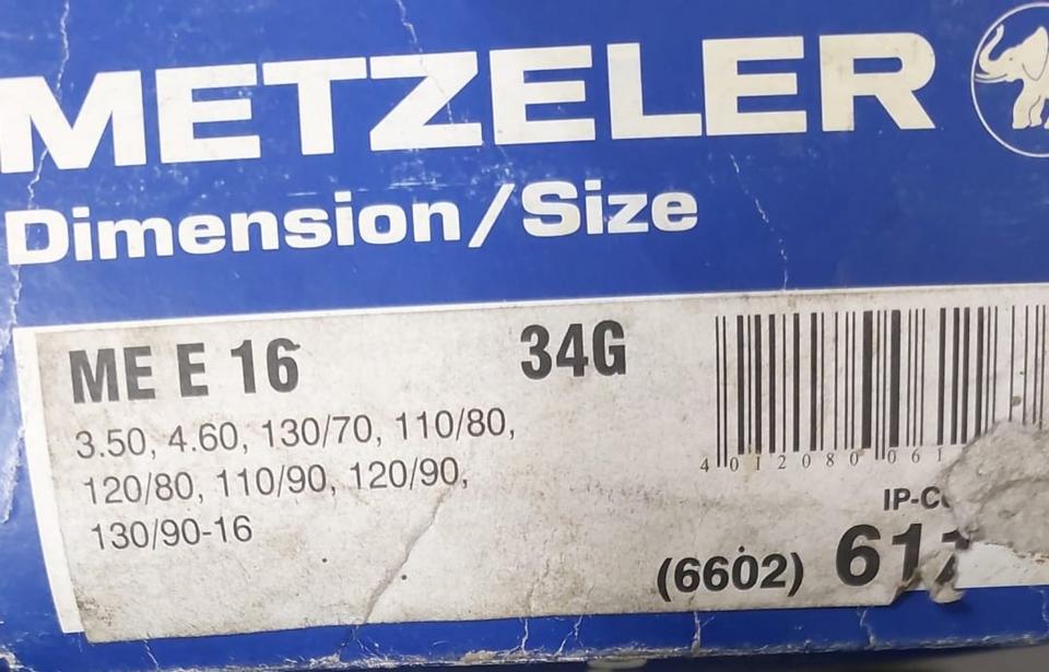 Schlauch 16 Zoll 3.50 4.60 130/70 110/80 112/80 Metzeler 34G – Bild 2