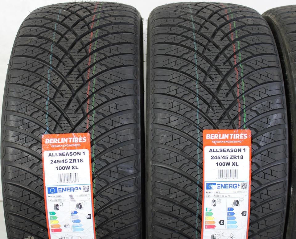 4x 245/45R18 100W BERLIN TIRES GANZJAHRESREIFEN 2022 #1I3H – Bild 3
