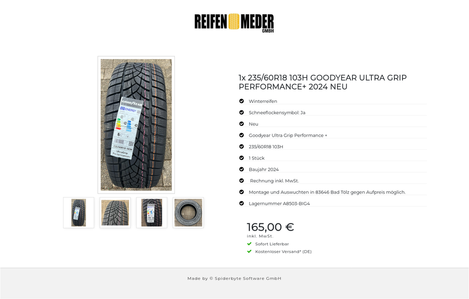 1x 235/60R18 103H GOODYEAR ULTRA GRIP PERFORMANCE+ 2024 NEU #1Q6U – Bild 5