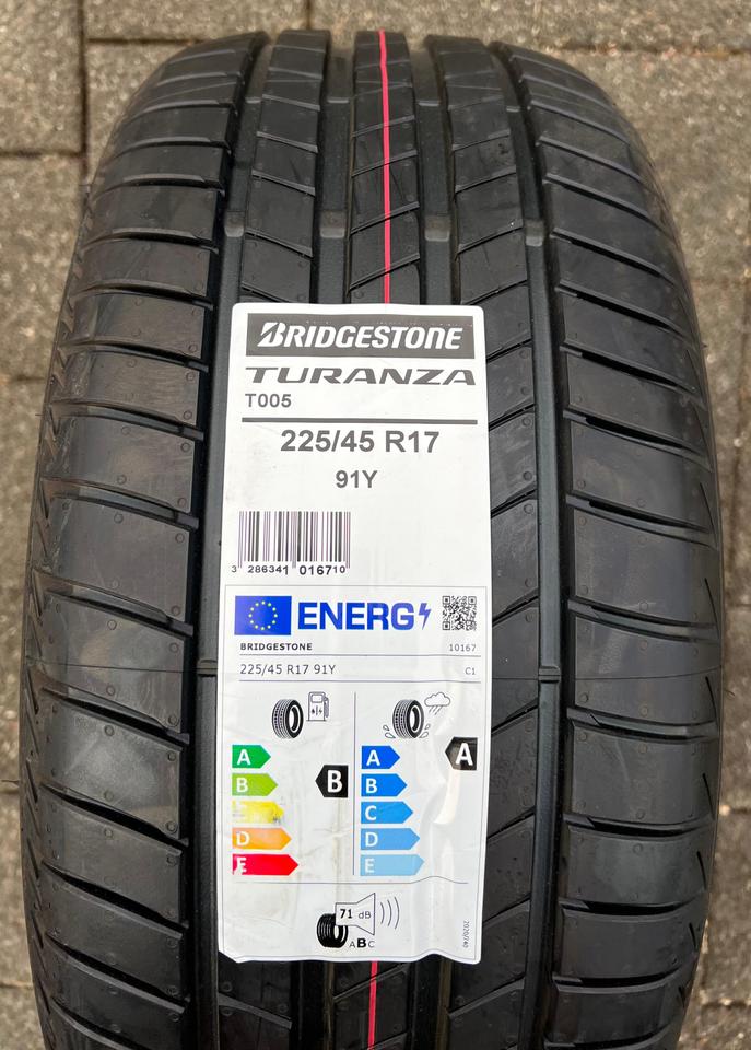 1x 225/45R18 91Y BRIDGESTONE TURANZA T005 SOMMERREIFEN NEU #1Q6R – Bild 2