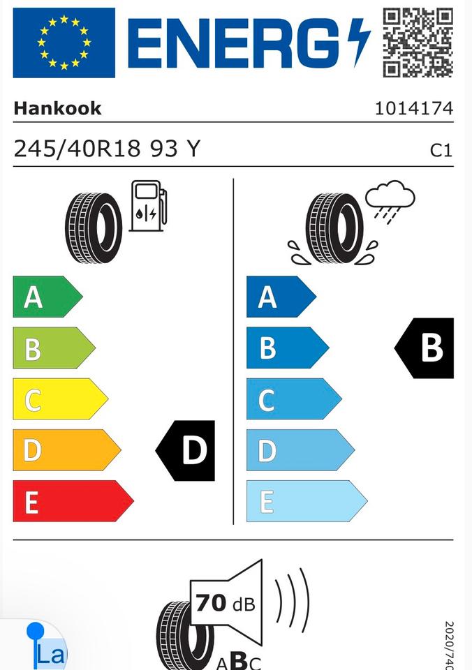 4X 245/40R18 93Y HANKOOK VENTUS S1 EVO2 SOMMERREIFEN NEU FREIHAUS – Bild 3