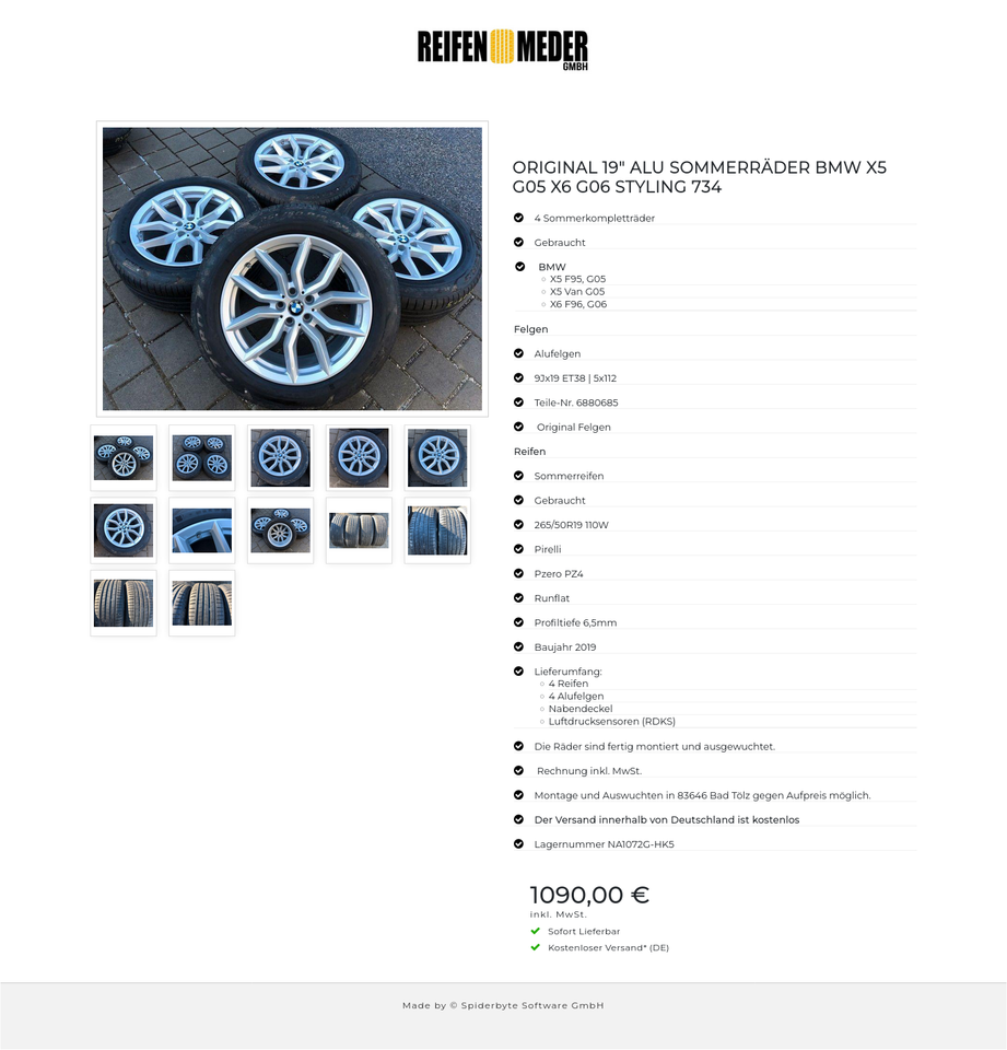 ORIGINAL 19" ALU SOMMERRÄDER BMW X5 G05 X6 G06 STYLING 734 #11IA – Bild 13