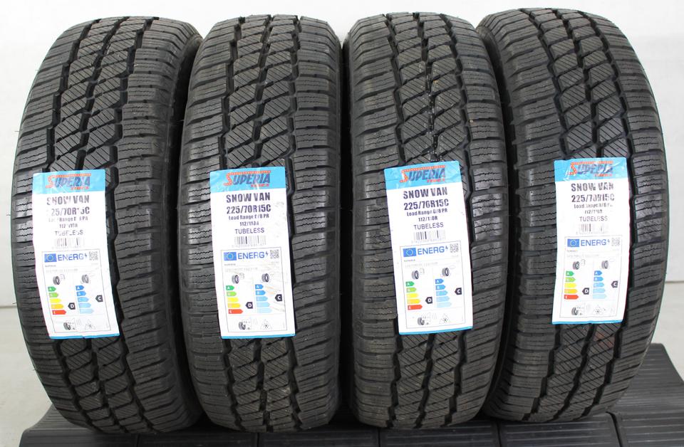4x 225/70R15C 112/110R SUPERIA SNOW VAN WINTERREIFEN 2022 #1QDE
