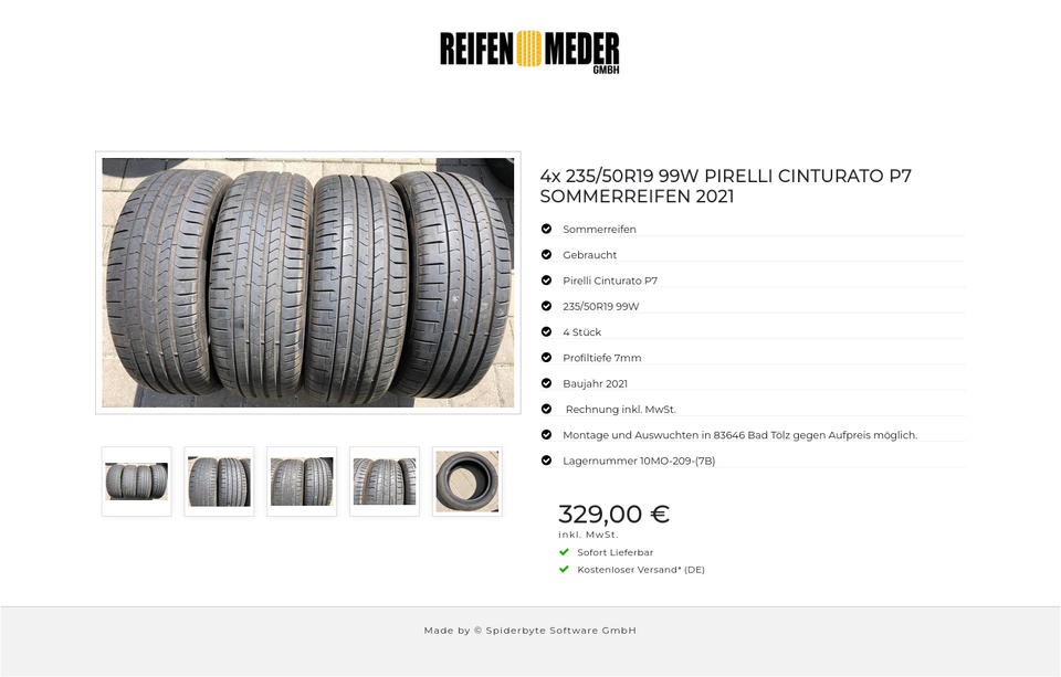 4x 235/50R19 99W PIRELLI CINTURATO P7 SOMMERREIFEN 2021 #3182 – Bild 6