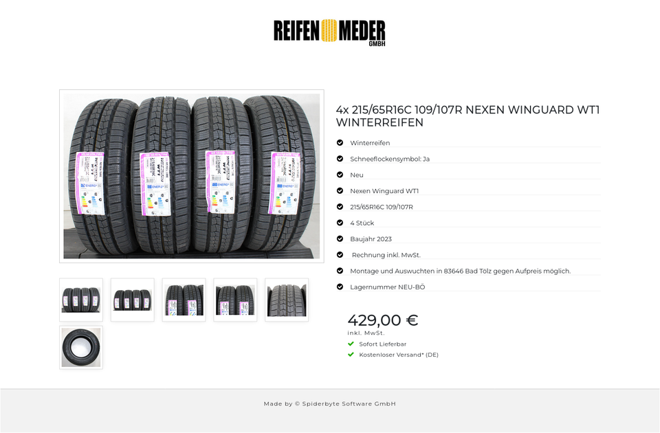 4x 215/65R16C 109/107R NEXEN WINGUARD WT1 WINTERREIFEN #1HFG – Bild 7