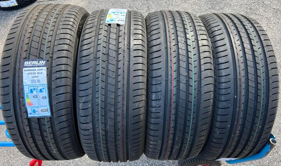 4x 255/55R18 105V BERLIN TIRES SUMMER UHP1 SOMMERREIFEN #19KC