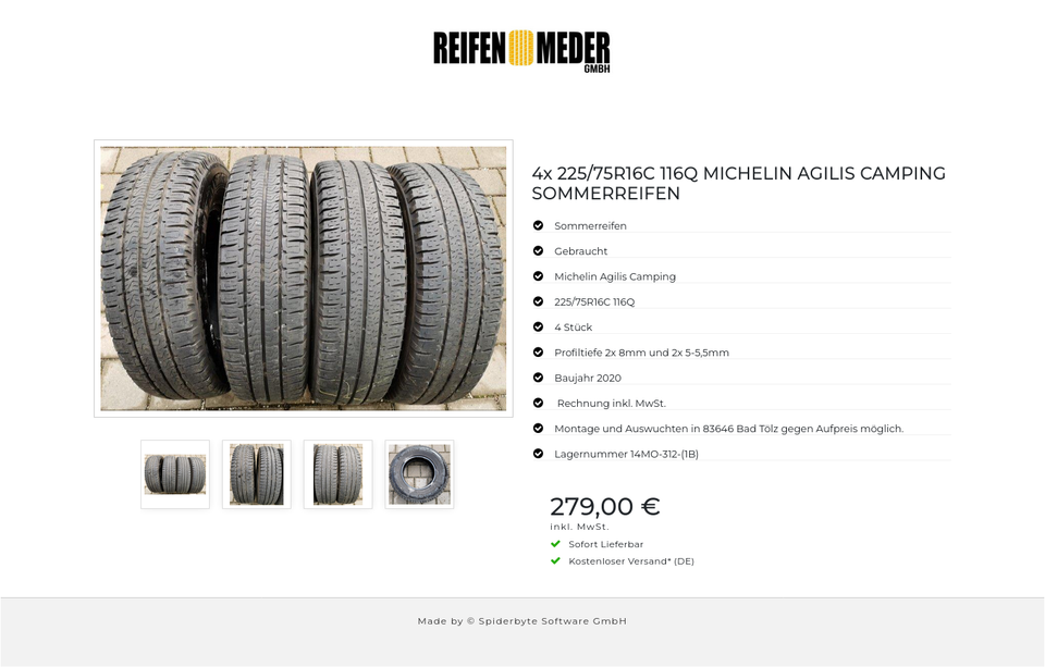 4x 225/75R16C 116Q MICHELIN AGILIS CAMPING SOMMERREIFEN #11AI – Bild 5