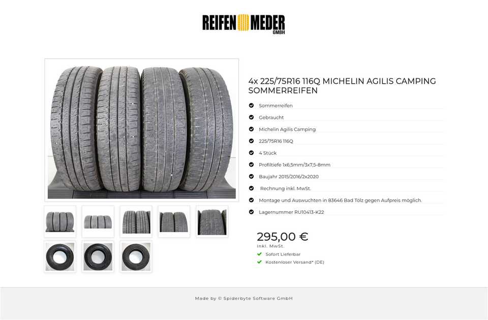 4x 225/75R16 116Q MICHELIN AGILIS CAMPING SOMMERREIFEN #1PSH – Bild 9