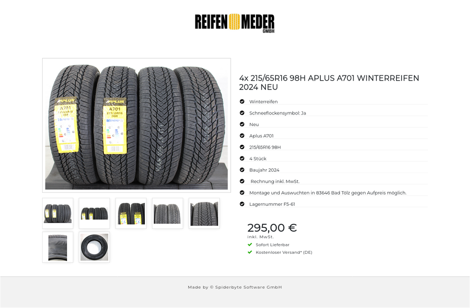 4x 215/65R16 98H APLUS A701 WINTERREIFEN 2024 NEU #1QDD – Bild 8