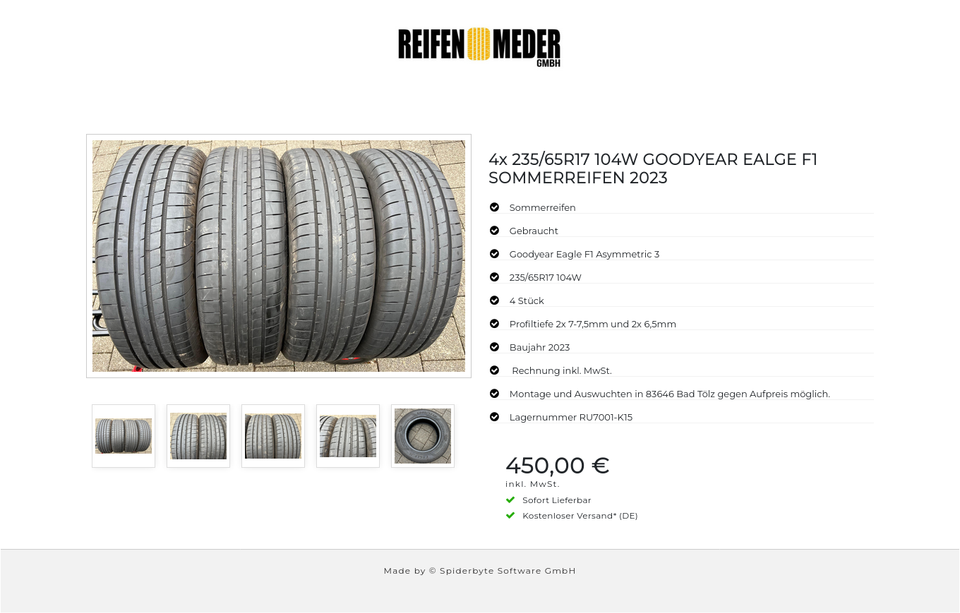 4x 235/65R17 104W GOODYEAR EALGE F1 SOMMERREIFEN 2023 #1ORT – Bild 6