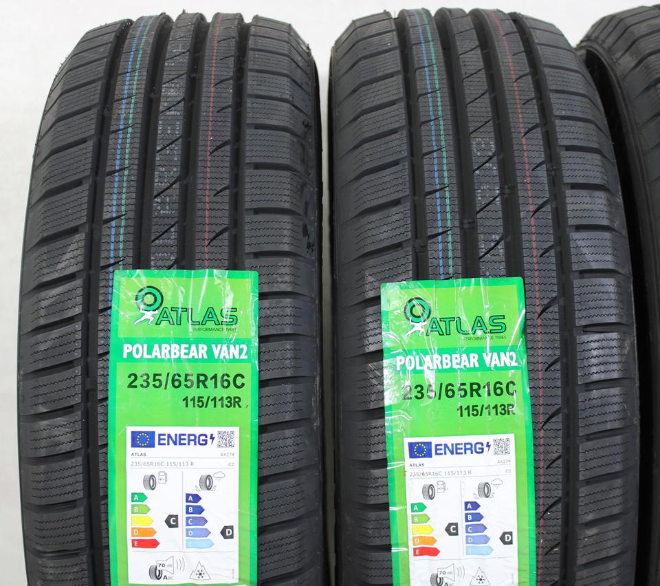 4x 235/65R16C 115/113R ATLAS POLARBEAR VAN2 WINTERREIFEN #1J4O – Bild 3