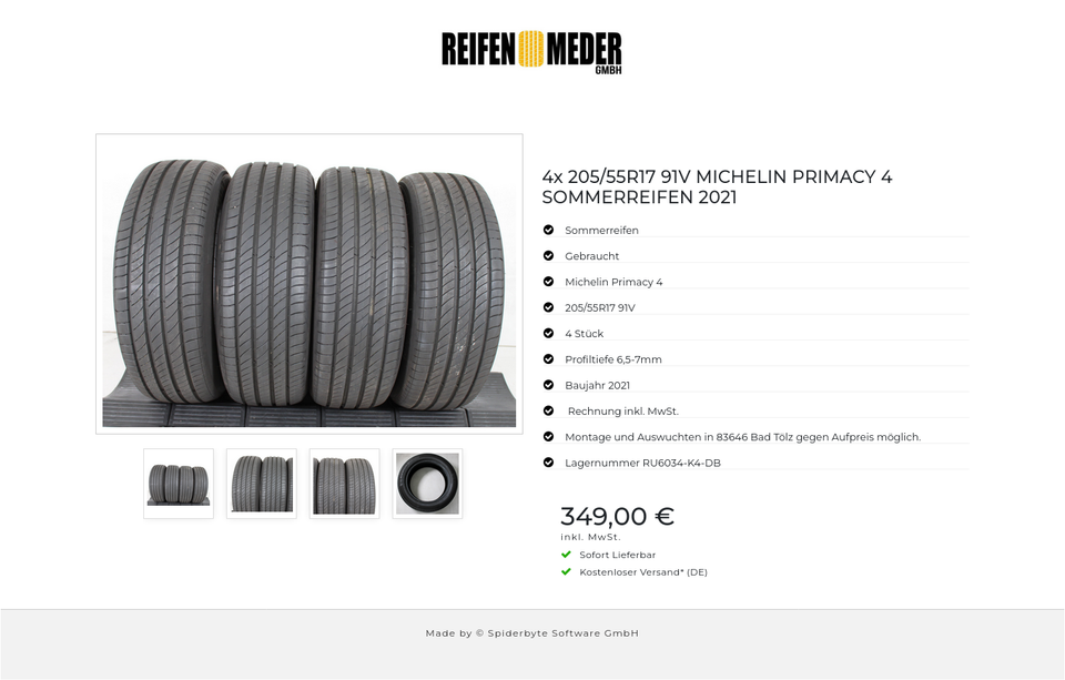 4x 205/55R17 91V MICHELIN PRIMACY 4 SOMMERREIFEN 2021 #188P – Bild 5