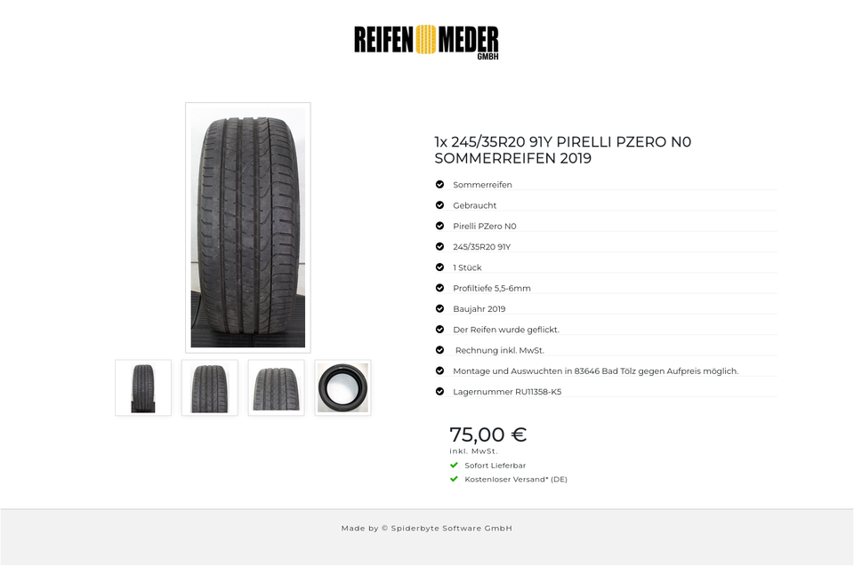 1x 245/35R20 91Y PIRELLI PZERO N0 SOMMERREIFEN 2019 #1VYP – Bild 5